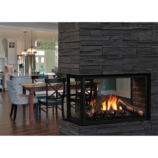 Kingsman Kingsman MCVP42N Millivolt Natural Gas Peninsula Fireplace; 30500 BTU MCVP42N